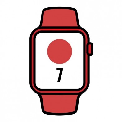 Apple Watch Series 7  GPS  Cellular  41 mm  Caja de Aluminio en Rojo  Correa deportiva Roja