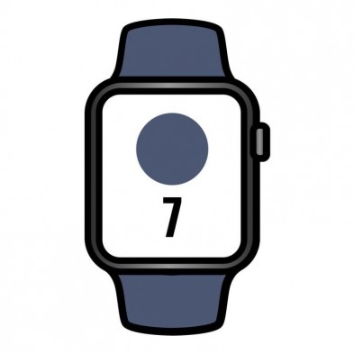 Apple Watch Series 7  GPS  Cellular  41 mm  Caja de Acero Grafito  Correa deportiva Azul abismo