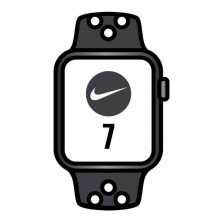 Apple Watch Series 7  Nike  GPS  Cellular  41 mm  Caja de Aluminio en Negro Medianoche  Correa Deportiva Nike Antracita Negro