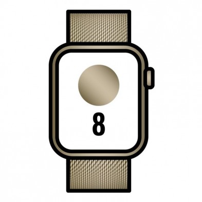 Apple Watch Series 8  GPS  Cellular  41mm  Caja de Acero Inoxidable Oro  Correa Milanese Loop Oro
