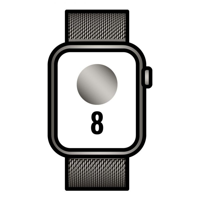 Apple Watch Series 8  GPS  Cellular  41mm  Caja de Acero Inoxidable Grafito  Correa Milanese Loop Grafito