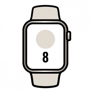 Apple Watch Series 8  GPS  Cellular  45mm  Caja de Aluminio Blanco Estrella  Correa Deportiva Blanco Estrella