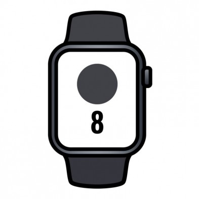 Apple Watch Series 8  GPS  45mm  Caja de Aluminio Medianoche  Correa Deportiva Medianoche