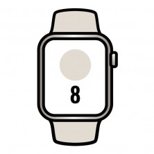 Apple Watch Series 8  GPS  45mm  Caja de Aluminio Blanco Estrella  Correa Deportiva Blanco Estrella