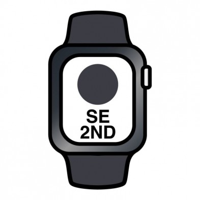 Apple Watch SE  GPS  44mm  Caja de Aluminio en Negro Medianoche  Correa Deportiva Negro Medianoche