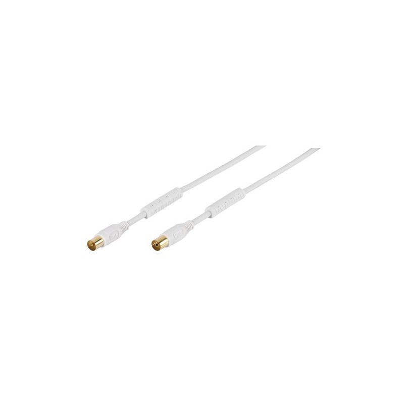 Vivanco 48/30 30GW cable coaxial 3 m IEC Blanco