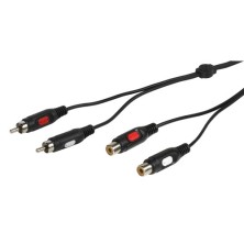 Vivanco 46/01 50 cable de audio 5 m 2 x RCA Negro