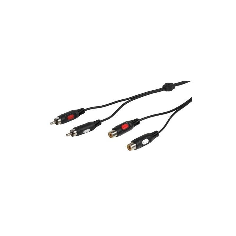 Vivanco 46/01 50 cable de audio 5 m 2 x RCA Negro