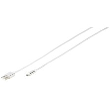Vivanco HQDCVVMCUSB25SI cable USB 2,5 m USB 2.0 USB A Micro-USB B Gris, Blanco