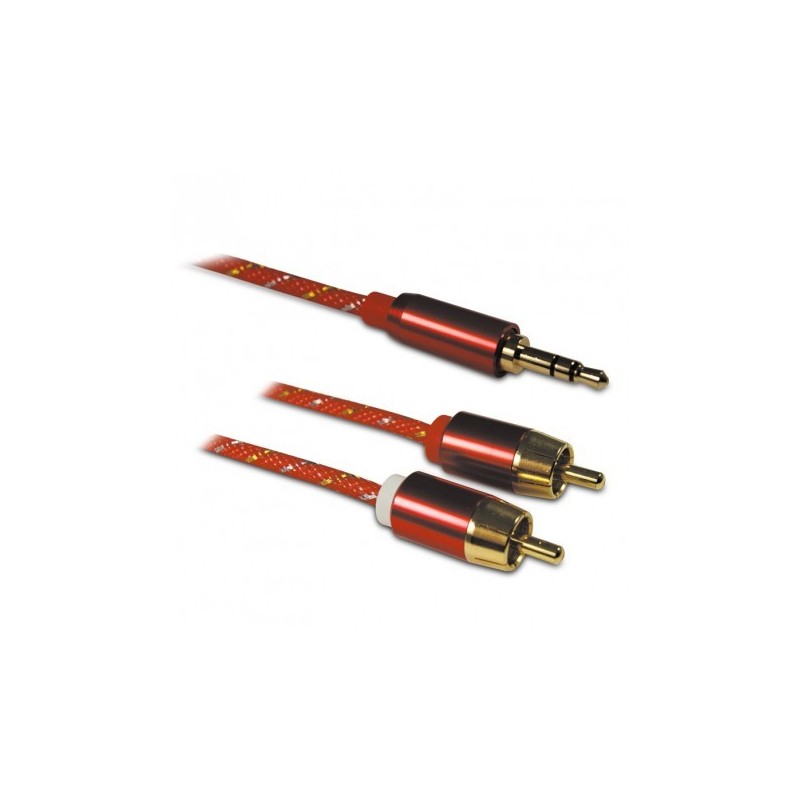 Metronic 471030 cable de audio 1 m 3,5mm 2 x RCA Naranja