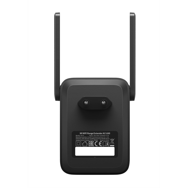 Xiaomi Mi WiFi Range Extender AC1200 Repetidor de red Negro 10, 100 Mbit/s