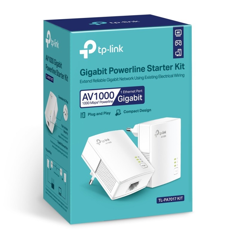 TP-Link TL-PA7017 KIT 1000 Mbit/s Ethernet Blanco 2 pieza(s)