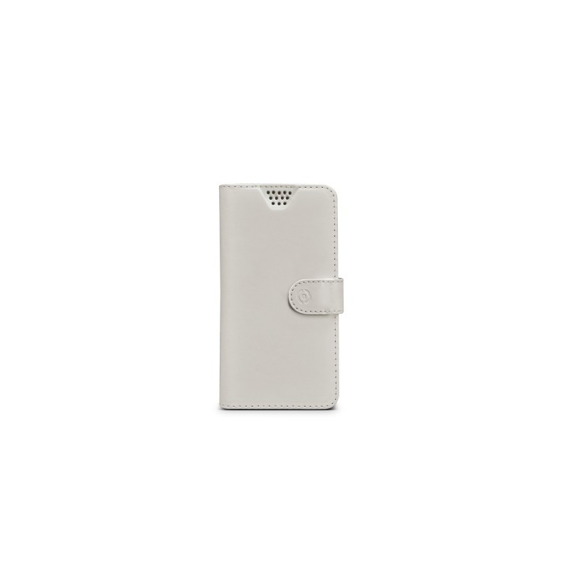 Celly WALLY UNICA funda para teléfono móvil 12,7 cm (5") Funda cartera Blanco