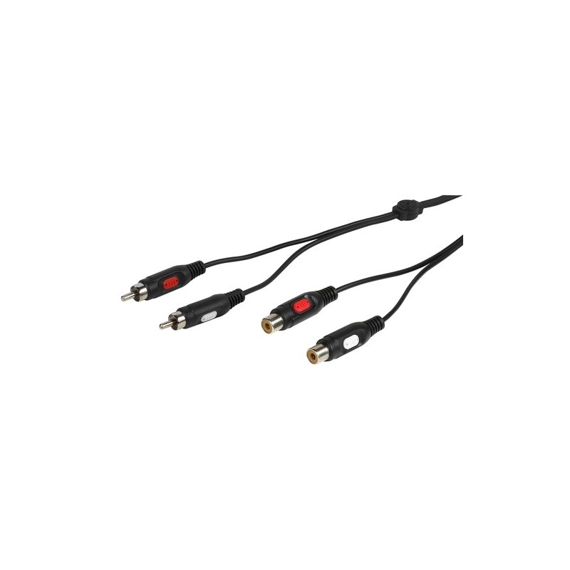 Vivanco 46/01 25 cable de audio 2,5 m 2 x RCA Negro