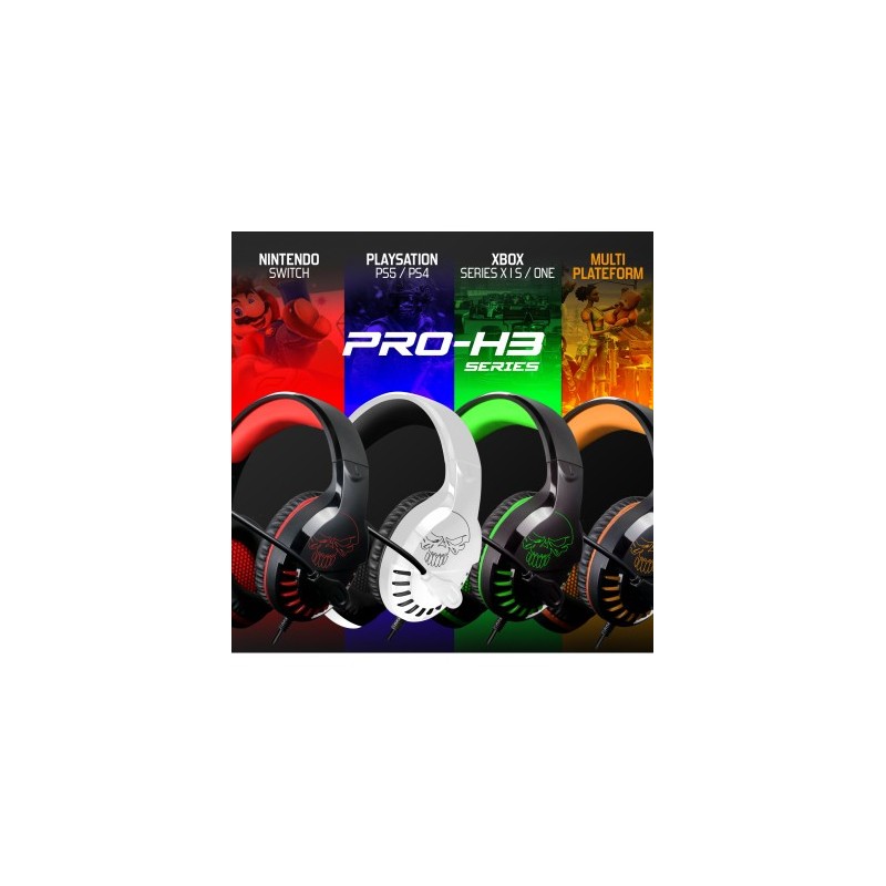 Spirit of Gamer PRO-H3 Auriculares Alámbrico Diadema Juego Negro, Naranja