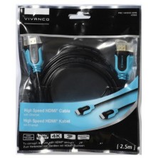 Vivanco 42956 cable HDMI 2,5 m HDMI tipo A (Estándar) Negro, Azul