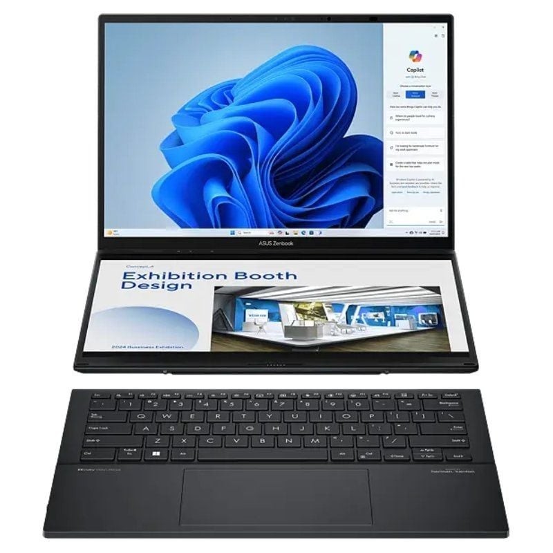 Portátil Asus ZenBook Duo OLED UX8406MA-PZ255W Intel Core Ultra 9-185H 32GB 1TB SSD 14"+14" Táctil Win11