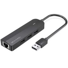 Docking USB 2.0 Vention CHPBB 3xUSB 1xMicro USB PD 1xRJ45 Negro