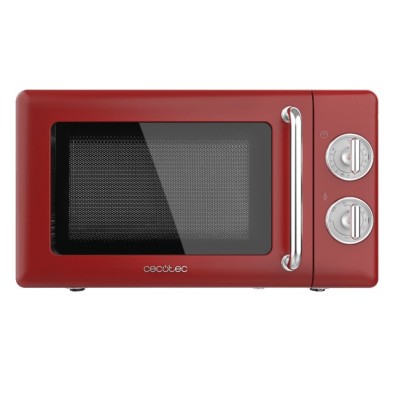 Cecotec 01710 microondas Encimera Microondas con grill 20 L 700 W Rojo, Acero inoxidable