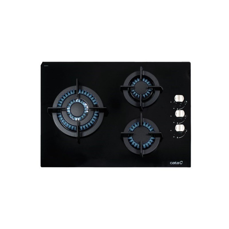 CATA CCI 5003 BK Negro Integrado 59 cm Encimera de gas 3 zona(s)