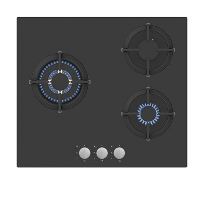Vitrokitchen CG65NN hobs Negro Integrado 56 cm Encimera de gas 3 zona(s)