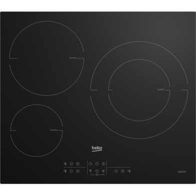 Beko HIIS63206M hobs Negro Integrado 58 cm Con placa de inducción 3 zona(s)