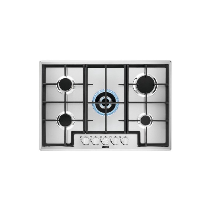 Zanussi ZGH76524XS hobs Acero inoxidable Integrado Encimera de gas 5 zona(s)