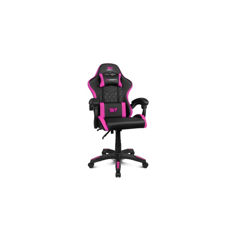 DRIFT DR35 Silla para videojuegos de PC Asiento acolchado Negro, Rosa