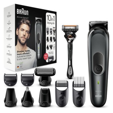 Braun All-in-one MGK7321 Batería 2,1 cm Mojado y seco Negro, Gris