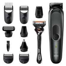 Braun All-in-one MGK7321 Batería 2,1 cm Mojado y seco Negro, Gris