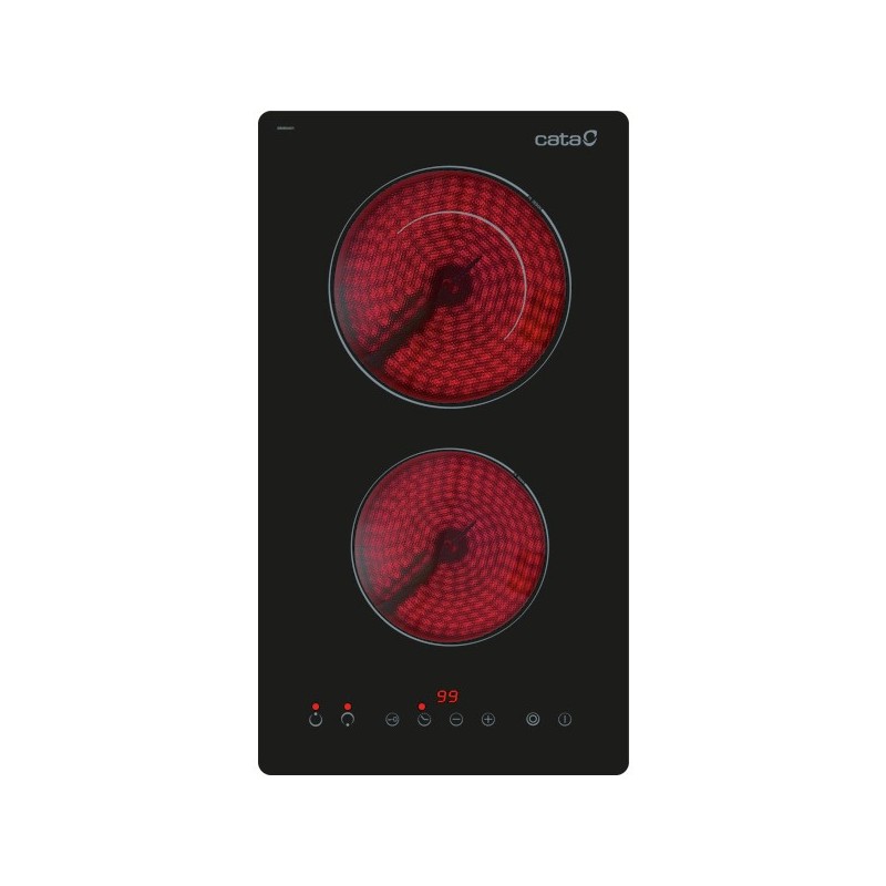 CATA TD 3002 BK Negro Integrado 29 cm Cerámico 2 zona(s)