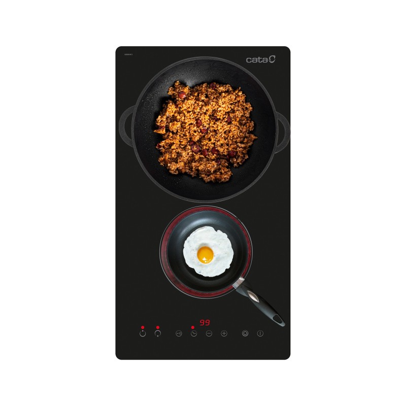 CATA TD 3002 BK Negro Integrado 29 cm Cerámico 2 zona(s)