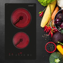 CATA TD 3002 BK Negro Integrado 29 cm Cerámico 2 zona(s)