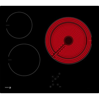 Fagor 3VFT-33AC hobs Negro Integrado 57.6 cm Cerámico 3 zona(s)