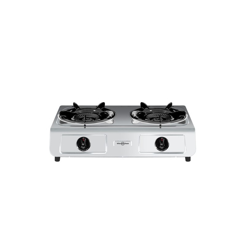 Vitrokitchen 265IB hobs Acero inoxidable Encimera 56 cm Encimera de gas 2 zona(s)