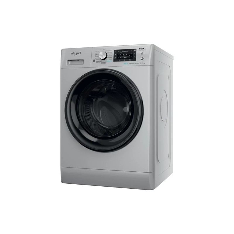 Whirlpool FFWDD 1174269 SBV lavadora-secadora Independiente Carga frontal Plata D