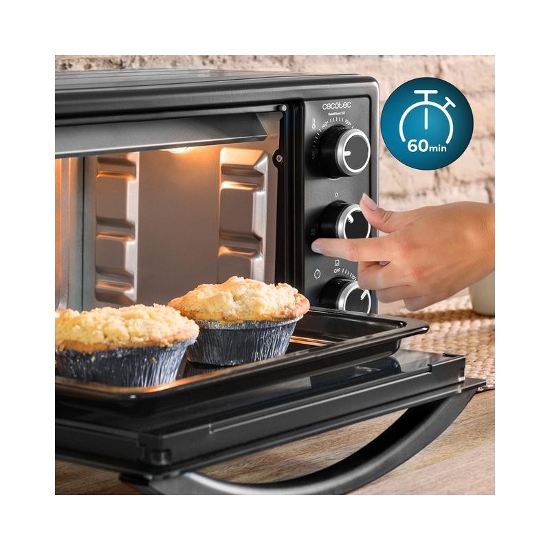 Cecotec 03817 horno tostador 23 L 1500 W Negro Parrilla