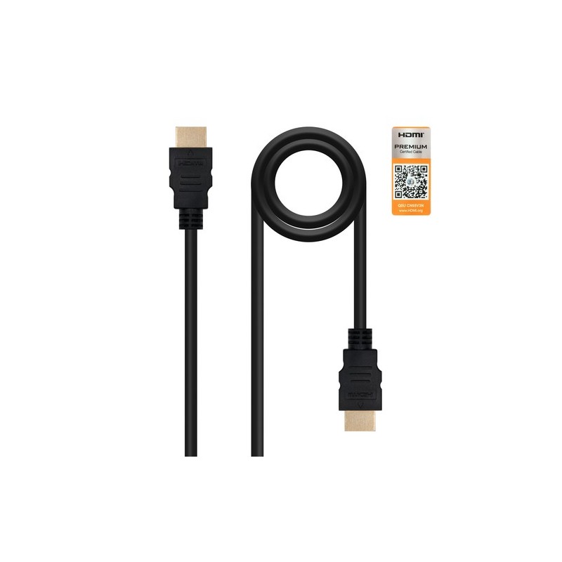 Nanocable HDMI V2.0, 2m cable HDMI HDMI tipo A (Estándar) Negro