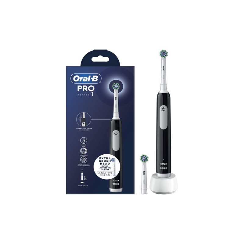 Oral-B Pro Series 1 Adulto Cepillo de dientes oscilante Negro, Blanco