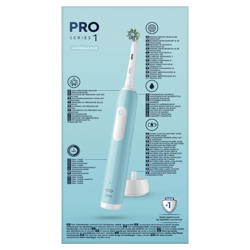 Oral-B Pro Series 1 Adulto Cepillo de dientes oscilante Azul, Blanco