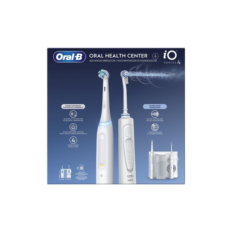 Oral-B iO4 & OxyJet Adulto Cepillo dental oscilante Blanco