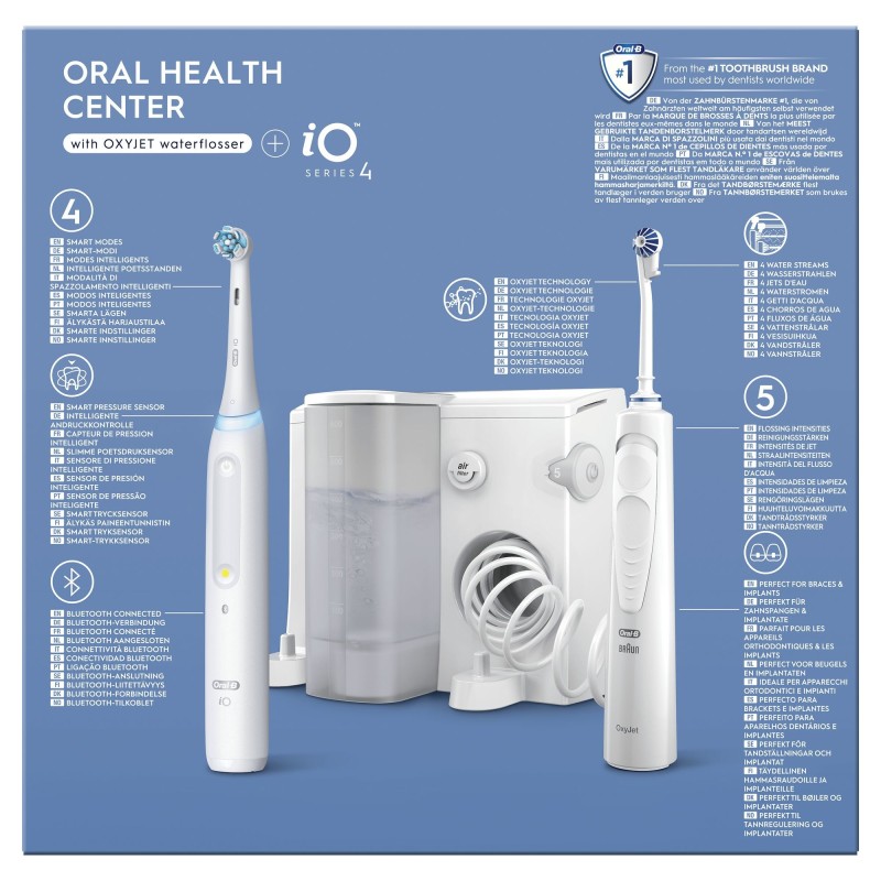 Oral-B iO4 & OxyJet Adulto Cepillo dental oscilante Blanco