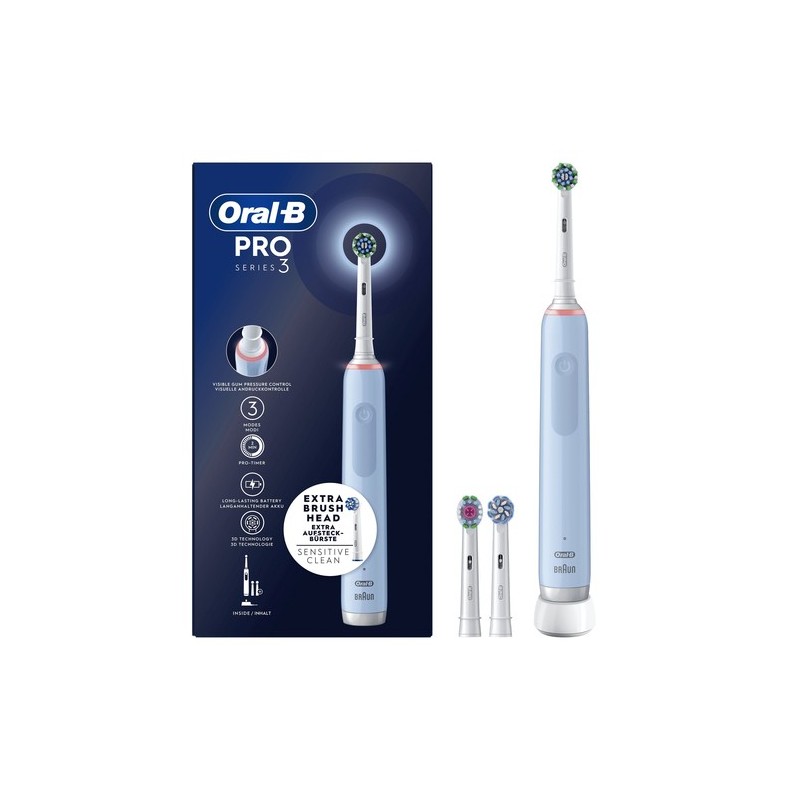 Oral-B PRO 3 3700 Blu Adulto Cepillo dental oscilante Azul