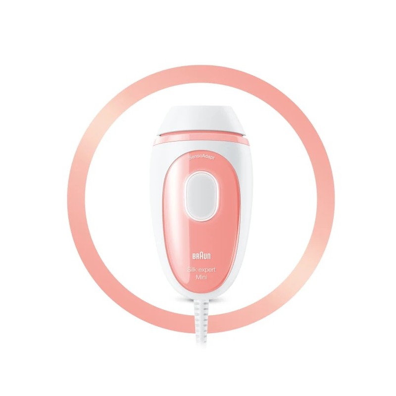 Braun Silk-expert Mini PL1000 IPL Luz pulsada intensa (IPL) Rosa, Blanco