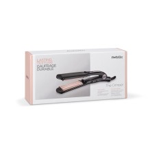 BaByliss The Crimper Plancha alisadora y rizadora para flequillo Caliente Negro, Rosa 1,8 m