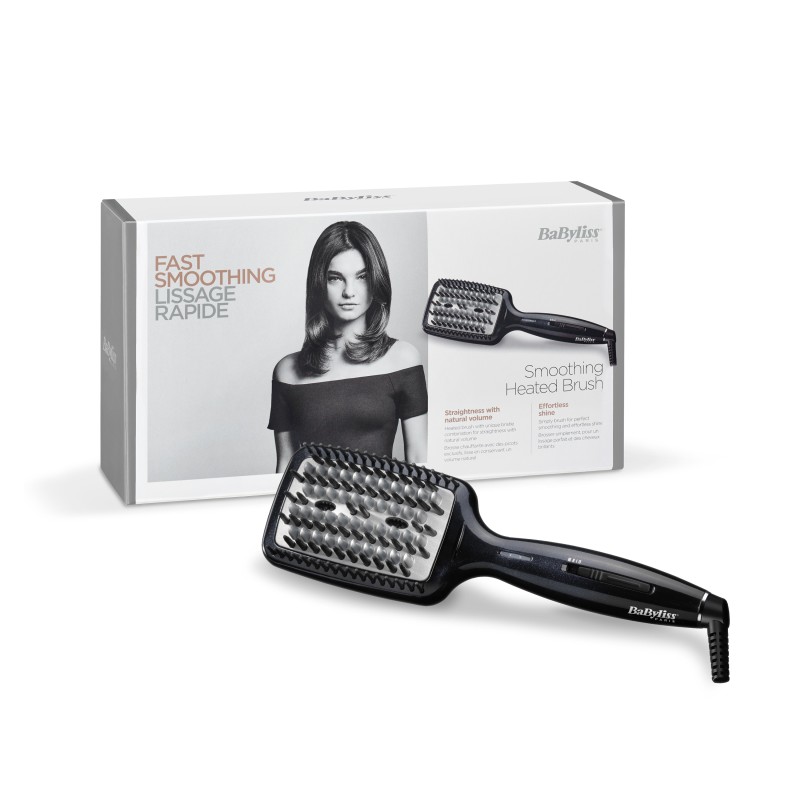 BaByliss Smoothing Heated Brush Cepillo alisador Caliente Negro 41 W 1,95 m