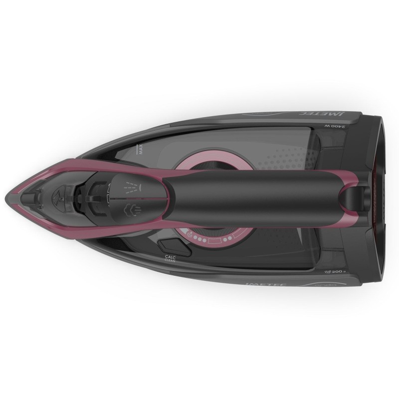 Imetec 9440 plancha Plancha vapor-seco Suela de anodilium 2400 W Negro, Borgoña
