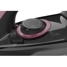 Imetec 9440 plancha Plancha vapor-seco Suela de anodilium 2400 W Negro, Borgoña