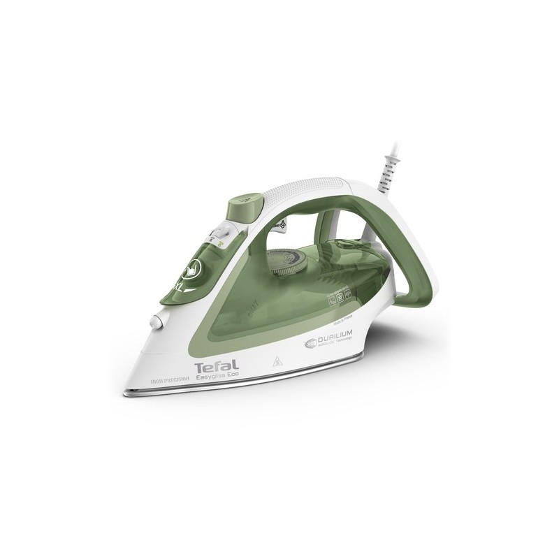 Tefal Easygliss Eco FV5781 Plancha vapor-seco Durilium AirGlide soleplate 2800 W Blanco, Verde