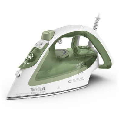 Tefal Easygliss Eco FV5781 Plancha vapor-seco Durilium AirGlide soleplate 2800 W Blanco, Verde